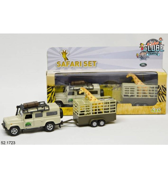 Landrover Defender+giraffe trailer