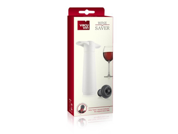 Vacu Vin wine saver wit met 2 doppen