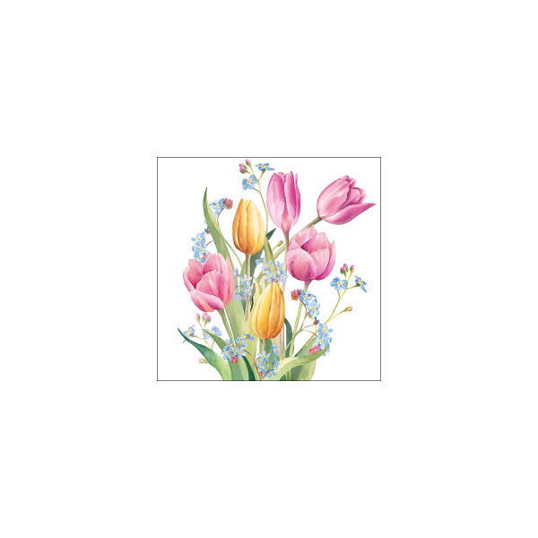 Ambiente Servetten Tulips Bouquet 33cm