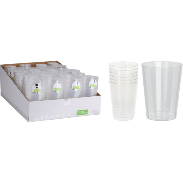 Drinkglas kunststof 280ml set van 6