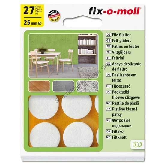 Fix-o-moll vilt wit 25mm