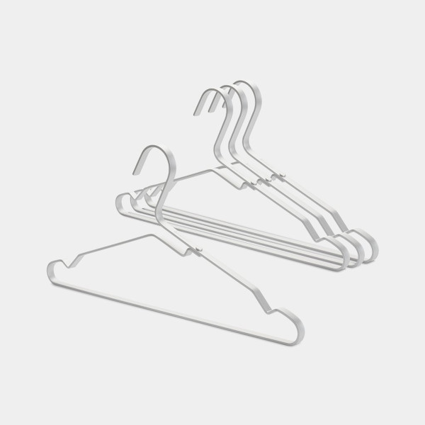 Brabantia kleerhangers robuust alu 4stuk