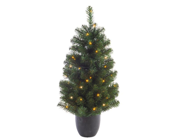 Kerstboom in pot BUITEN 120cm 80LED