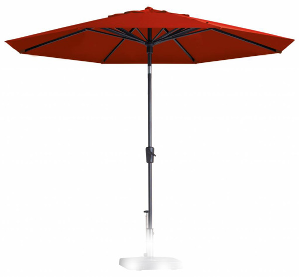 Parasol PAROS 300cm opdraai steenrood