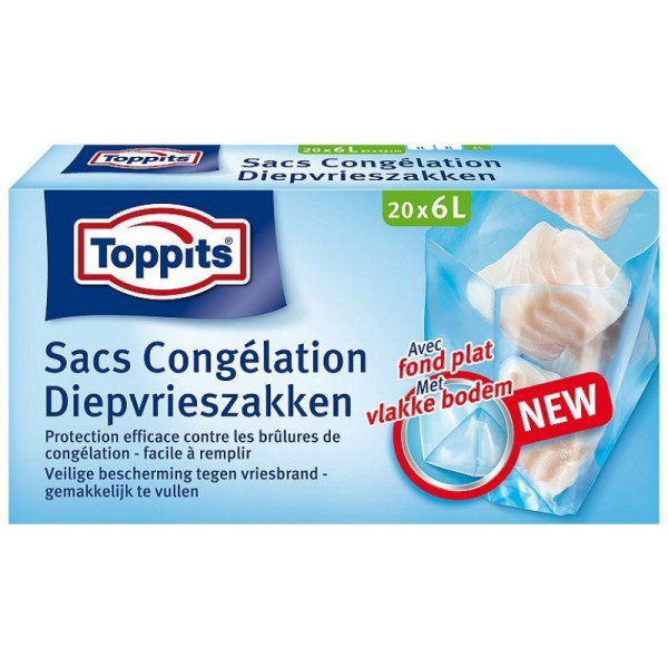 Toppits Diepvrieszakjes 6ltr 20 stuks