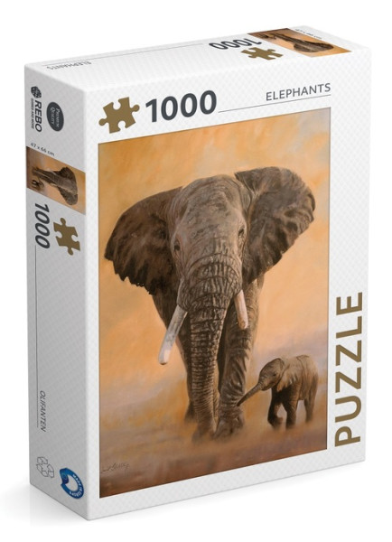 Rebo puzzel Olifanten 1000 stukjes