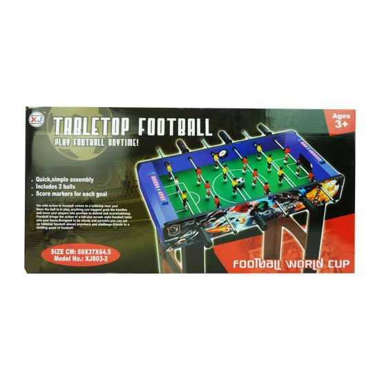 Tafelvoetbalspel op poten 69x37x64cm