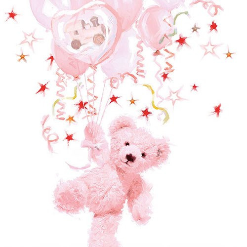 Ambiente Servet 33cm Teddy Rose