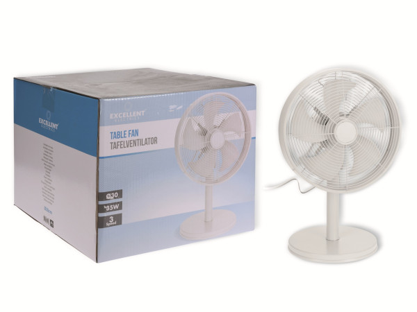 Luxe tafelventilator robuust 30cm wit