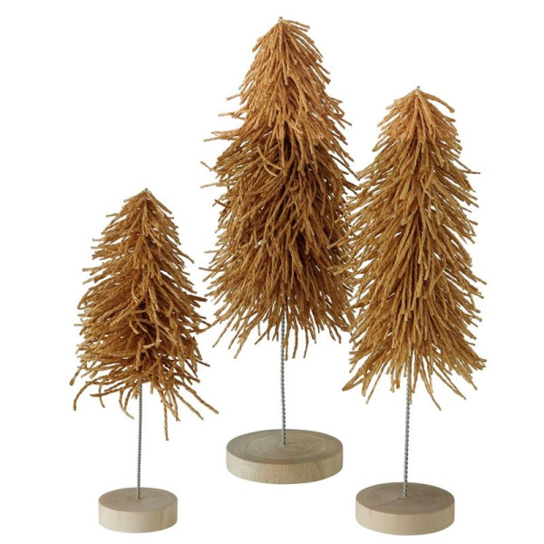 Kerstboom set 3 -delig naturel