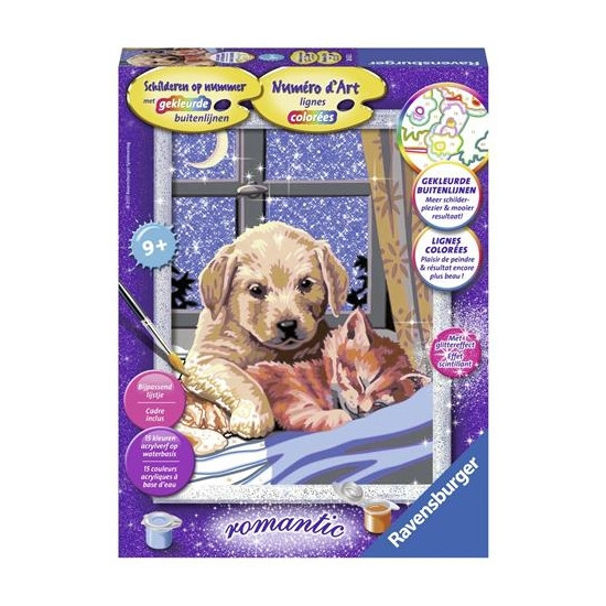 Ravensburger schilderen op nummer puppy