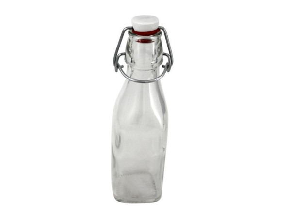 Flesje met stop vierkant 250ml 5x20cm