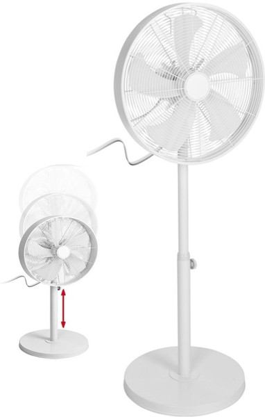 Luxe ventilator staand robuust 40cm wit