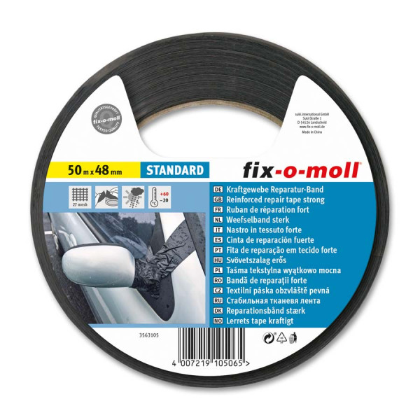 Fix-o-moll univ.powerband 50m/48mm zwart