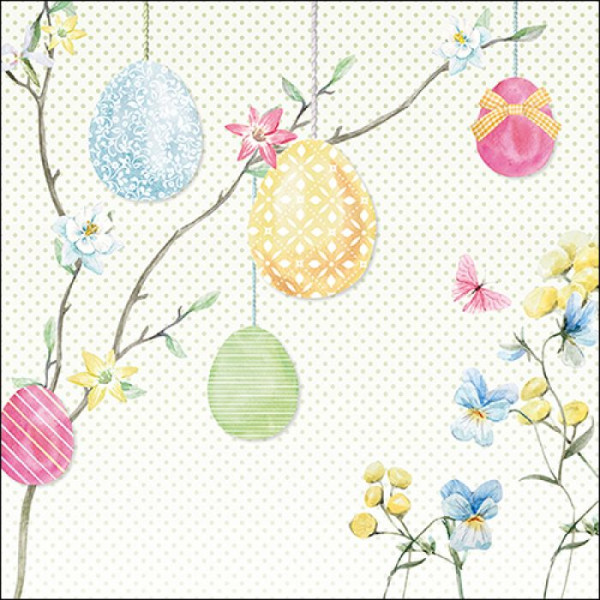 Ambiente Servetten Hanging Eggs 33cm