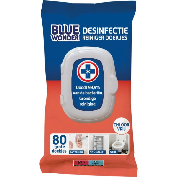 Blue Wonder desinfectie doekjes 80st.