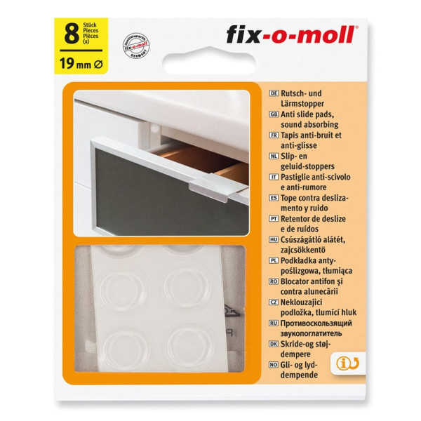 Fix-o-moll Slip en geluidsdempers Ø19mm