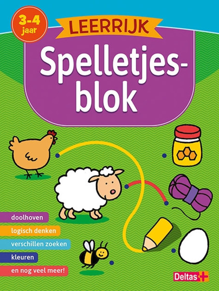 Deltas Leerrijk spelletjesblok 3-4 jaar