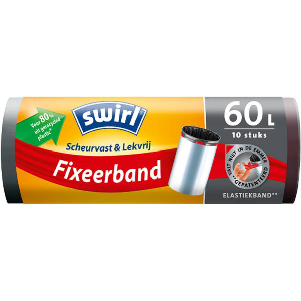 Swirl Afvalzakken met fixeerband 60L