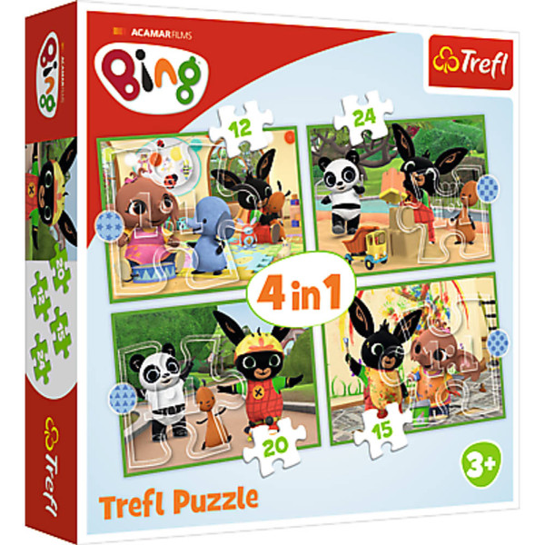 Trefl Bing 4-in-1 puzzel 12/15/20/24pcs