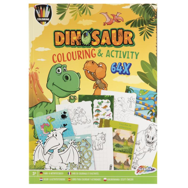 Grafix Kleur & Activiteitenboek A4 Dino