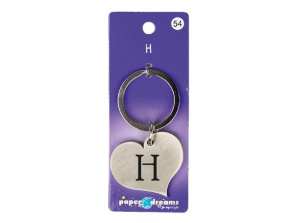 Hart sleutelhanger - H