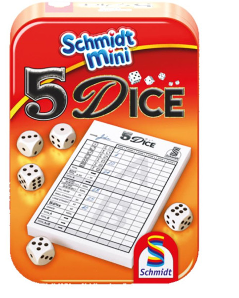 Schmidt 5 Dice dobbelspel in blik