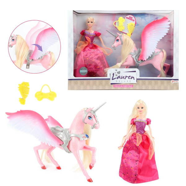 Toi Toys Lauren Tienerpop prinses+paard