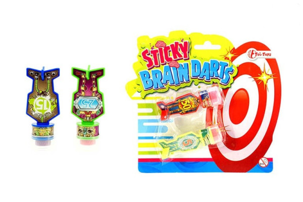 Toi Toys Sticky figuur darts op kaart