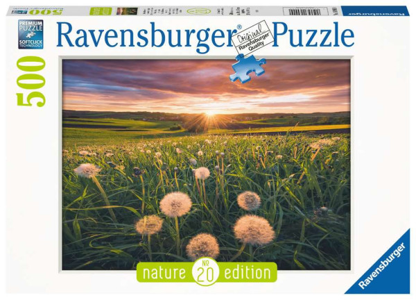 Puzzel Paardenbloemen zonsondergang 500