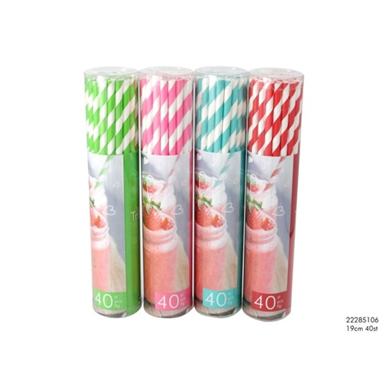 Rietjes papier 40st in tube