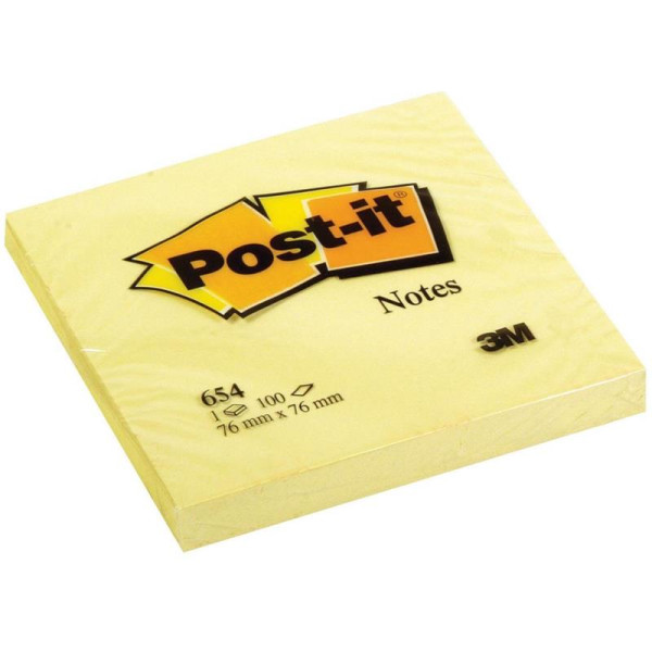 Post-it notes 100 vel 7,6x7,6cm 12st