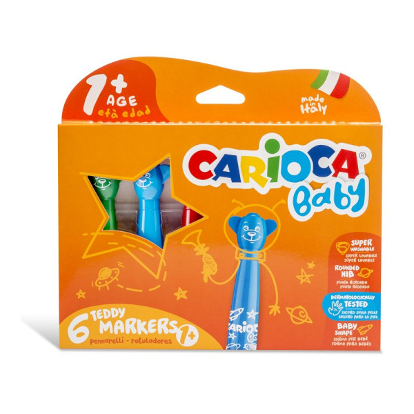 Carioca baby teddy 6 viltstiften