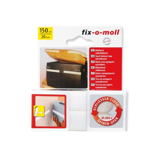 Fixomoll klittenband 150cm/20mm wit