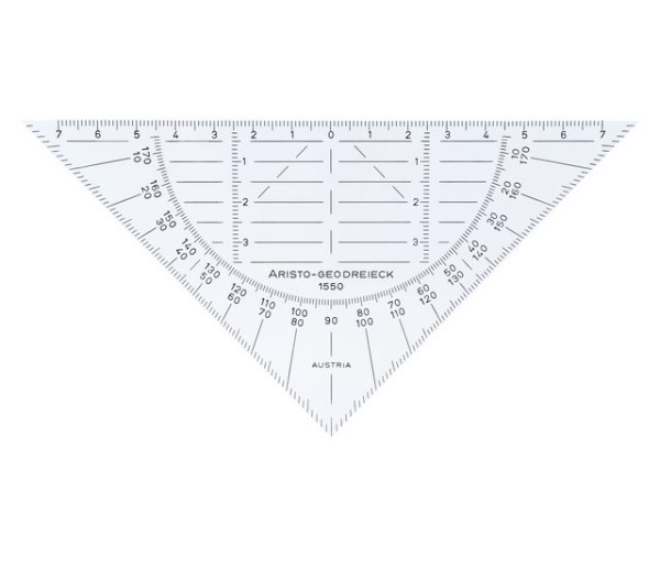 Geodriehoek 16cm flexibel onbreekbaar