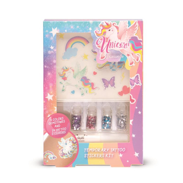 Casuelle Unicorn glitter body tattoo set