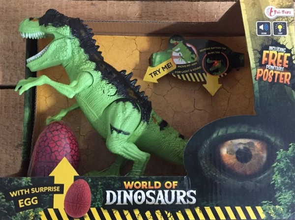 Toi Toys Dinosaurus 30cm met geluid + ei