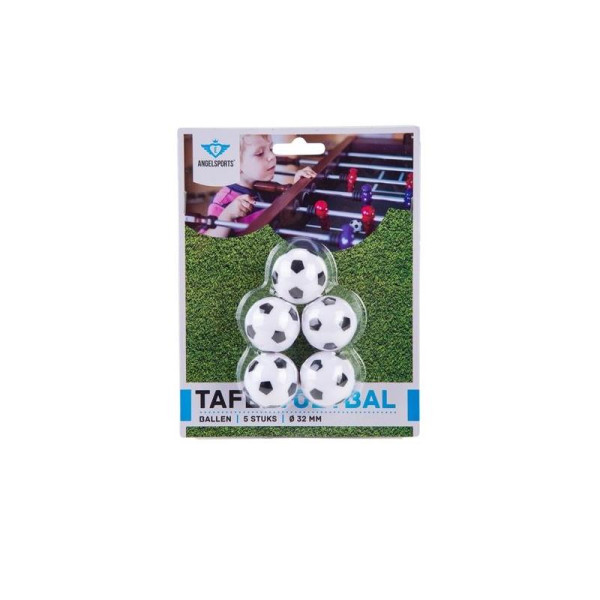 Tafelvoetbalballetjes zwart/wit 5st