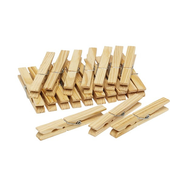 Jumbo wasknijpers hout pak a 20 stuks