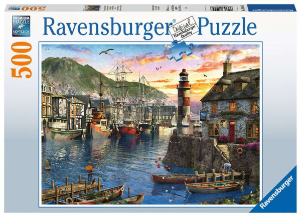 Puzzel 's Ochtends bij de Haven 500pcs