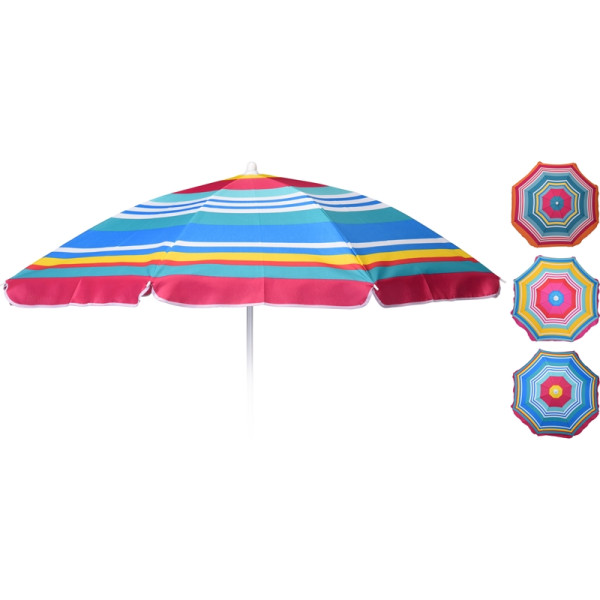 Strandparasol streep Ø143cm