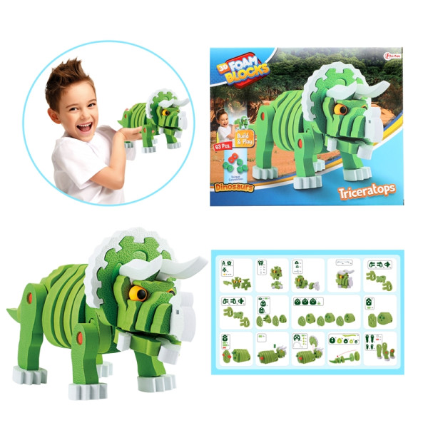 Toi Toys 3D puzzel foam Tricera 31,5cm