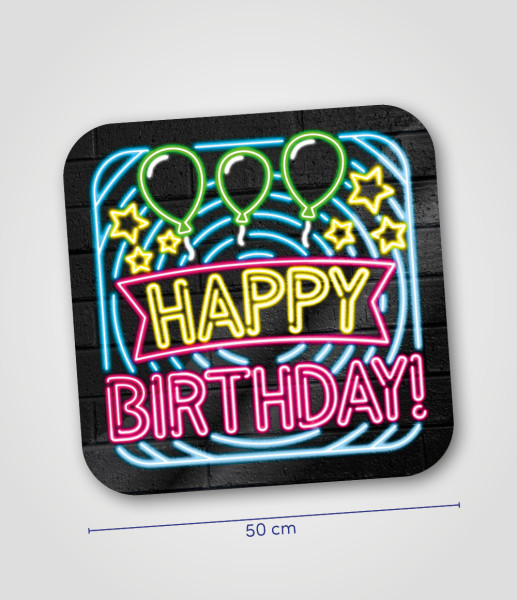 Paperdreams Huldeschild neon - Birthday