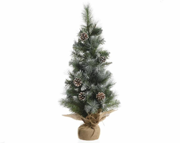 Kerstboom frosted 75cm met deco