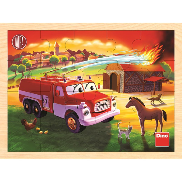 Dino houten puzzel Tatra brandweer 20pcs