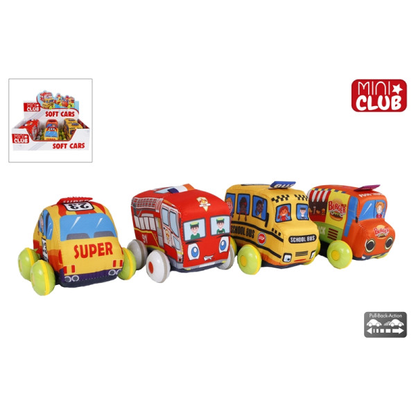 Mini Club stoffen soft voertuig 11cm