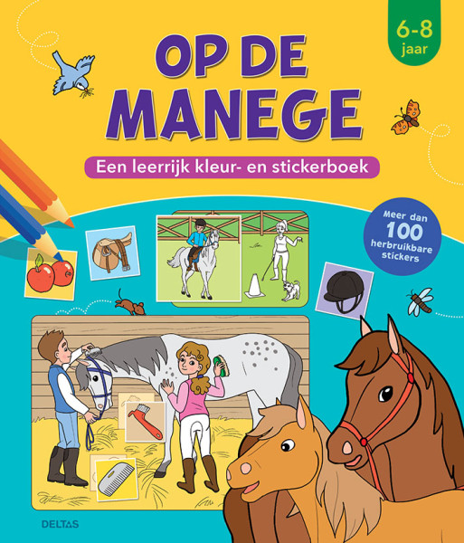 Deltas Op de manege kleur/stickerboek