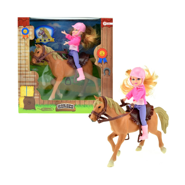 Toi Toys Horses Tienerpop klein op paard