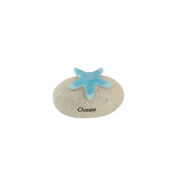 Steen met zeester ocean 8x5x5cm