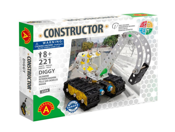 Constructor voertuig Diggy - 221-delig